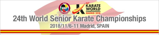 24th World Senior Karate Championships (2018/11/6-11 Madrid, Spain)