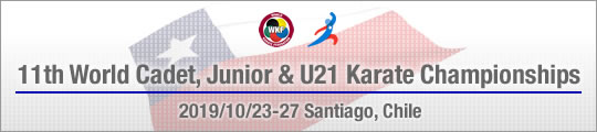 11th World Cadet, Junior & U21 Karate Championships 2019/10/23-27 Santiago, Chile